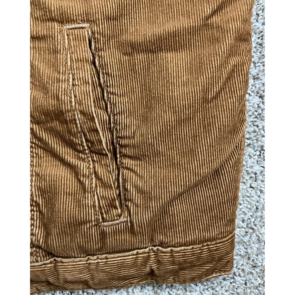 GAP Mens XXL Brown Corduroy Sherpa Lined Trucker Jacket Tan Pockets Insulated - Picture 4 of 11